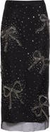Carolina Herrera Bow Embellished Tulle Midi Skirt
