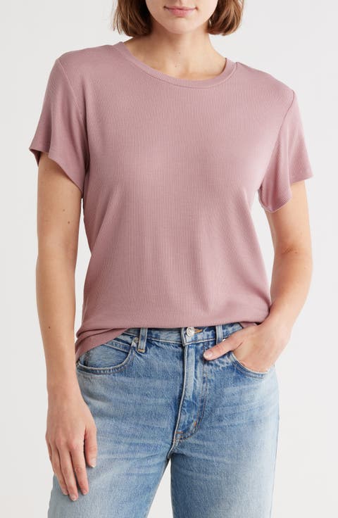 Ribbed Crewneck T-Shirt