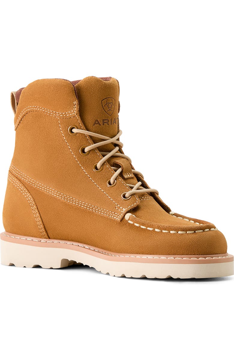 Ariat Kids' Lift Moc Toe Boot, Main, color, Wheat Suede