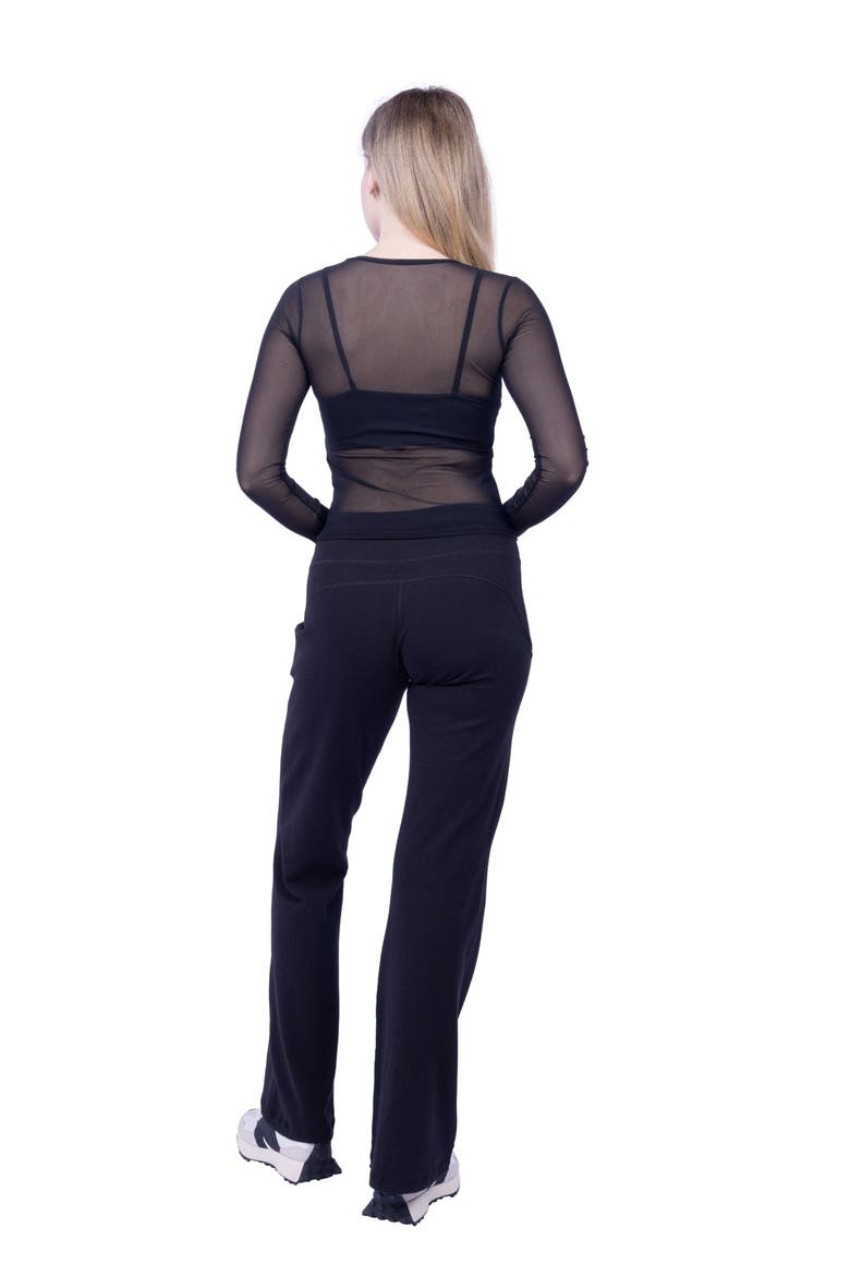 Taylor Organic Cotton Wide Leg Pocketed Pant, Alternate, color, Black