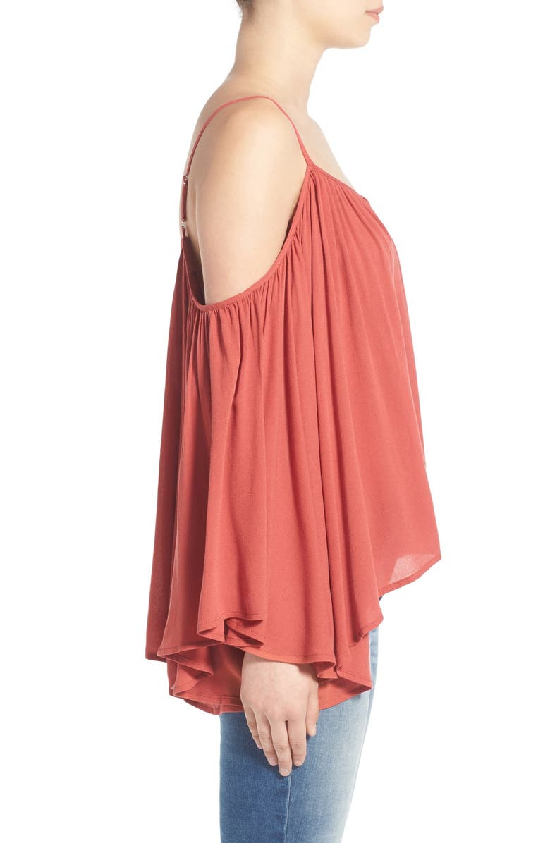 Socialite Cold Shoulder Swing Top, Alternate, color, 