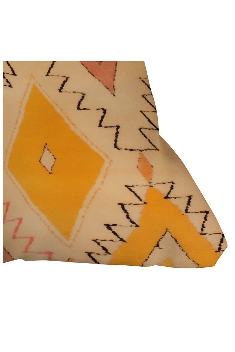Moroccan Berber Accent Pillow, Alternate, color, YELLOW/BLACK