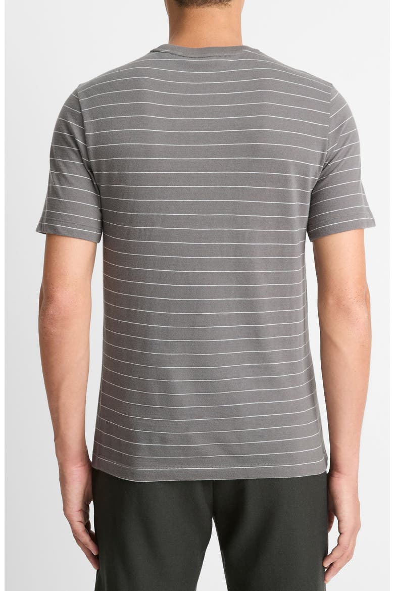 Stripe Crewneck T-Shirt, Alternate, color, RAIN CLOUD/ OPTIC WHITE