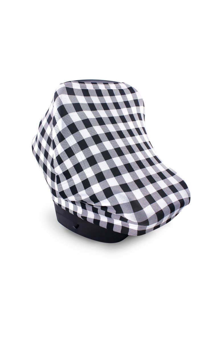 Hudson Baby Multi-use Car Seat Canopy, Main, color, Black Plaid