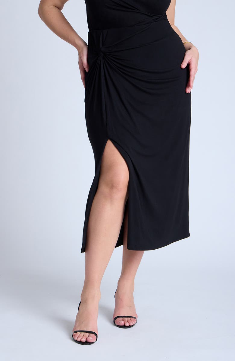 ELOQUII Twist Slit Skirt, Main, color, 