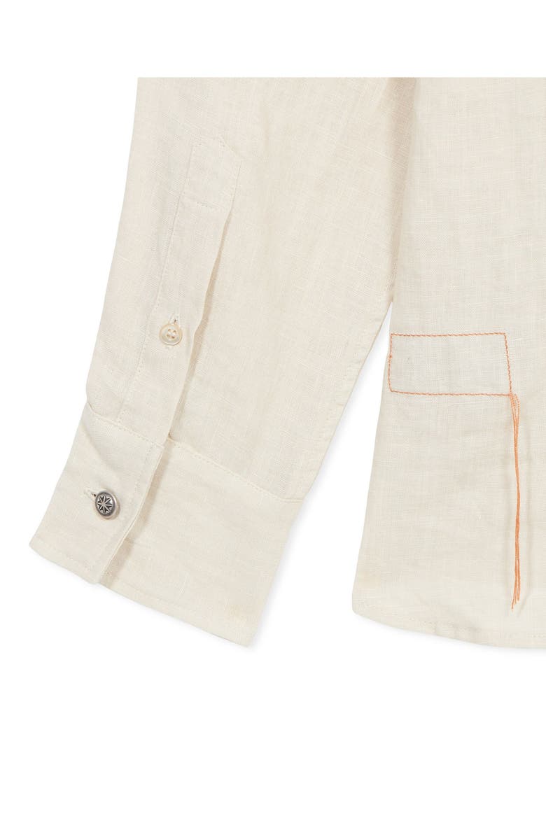 Fortela Luke Sahariana Linen Shirt, Alternate, color, Stone