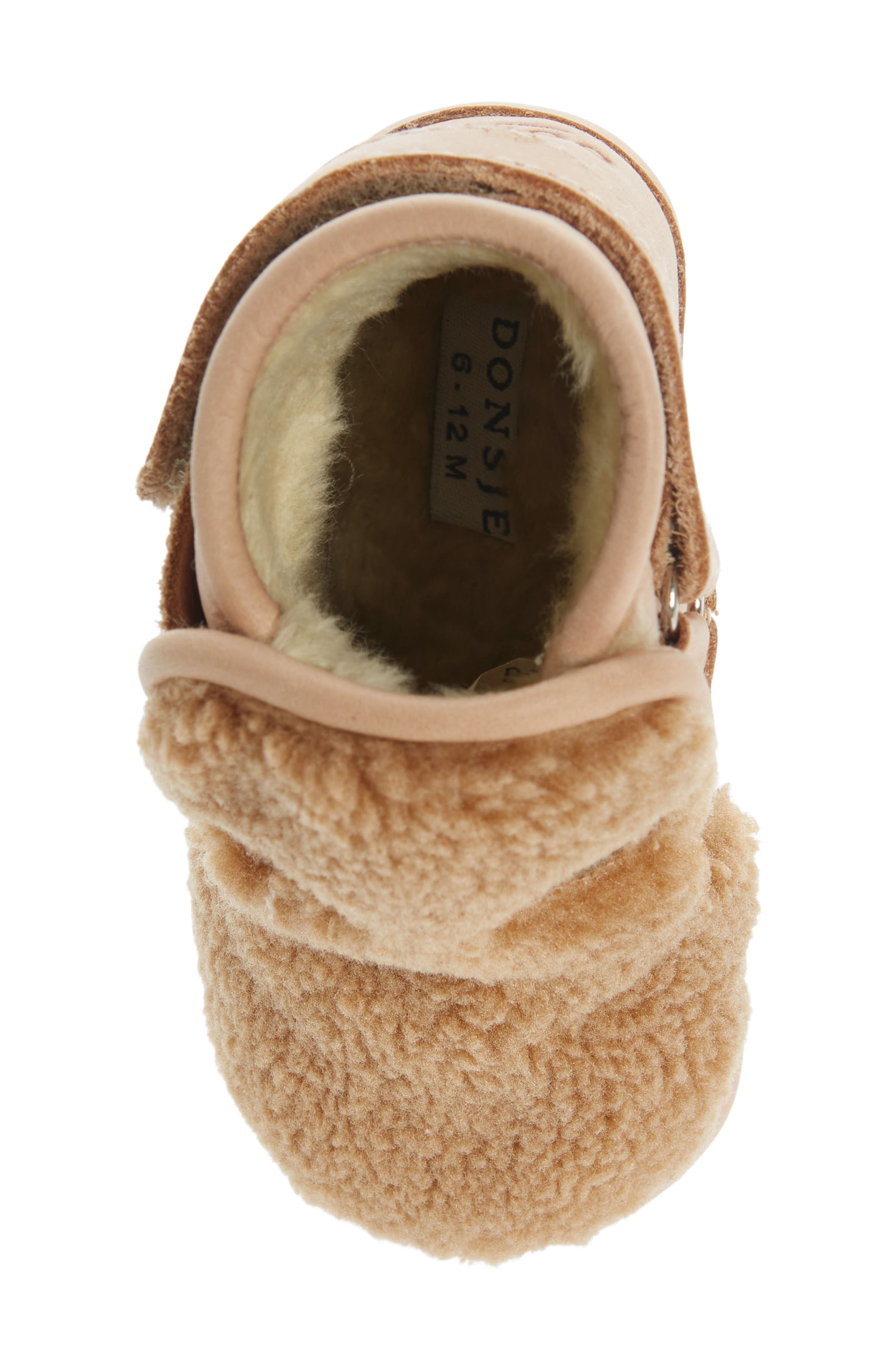 DONSJE Kids' Richy Teddy Bear Faux Fur Slip-On Shoe, Alternate, color, 