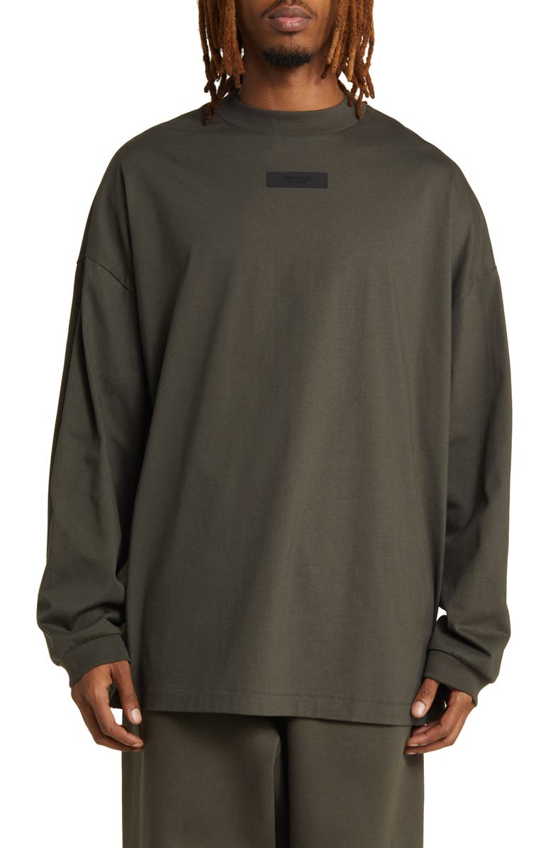 Fear of God Essentials Long Sleeve Cotton T-Shirt, Main, color, 