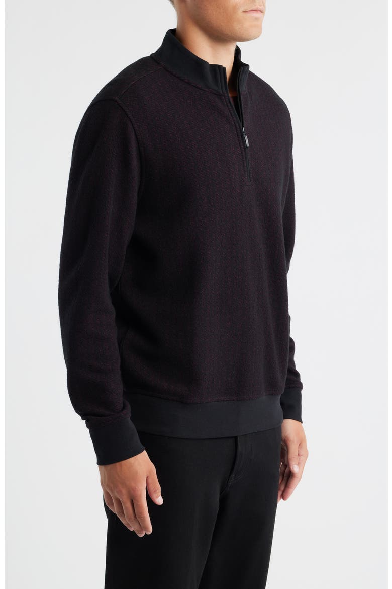 Cedro Quarter Zip Pullover, Alternate, color, BORDEAUX