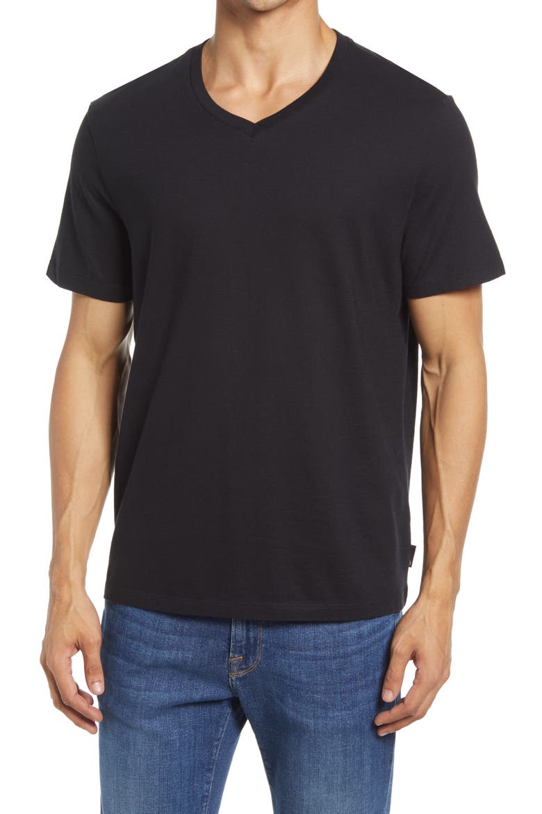 Bryce V-Neck T-Shirt, Main, color, TRUE BLACK