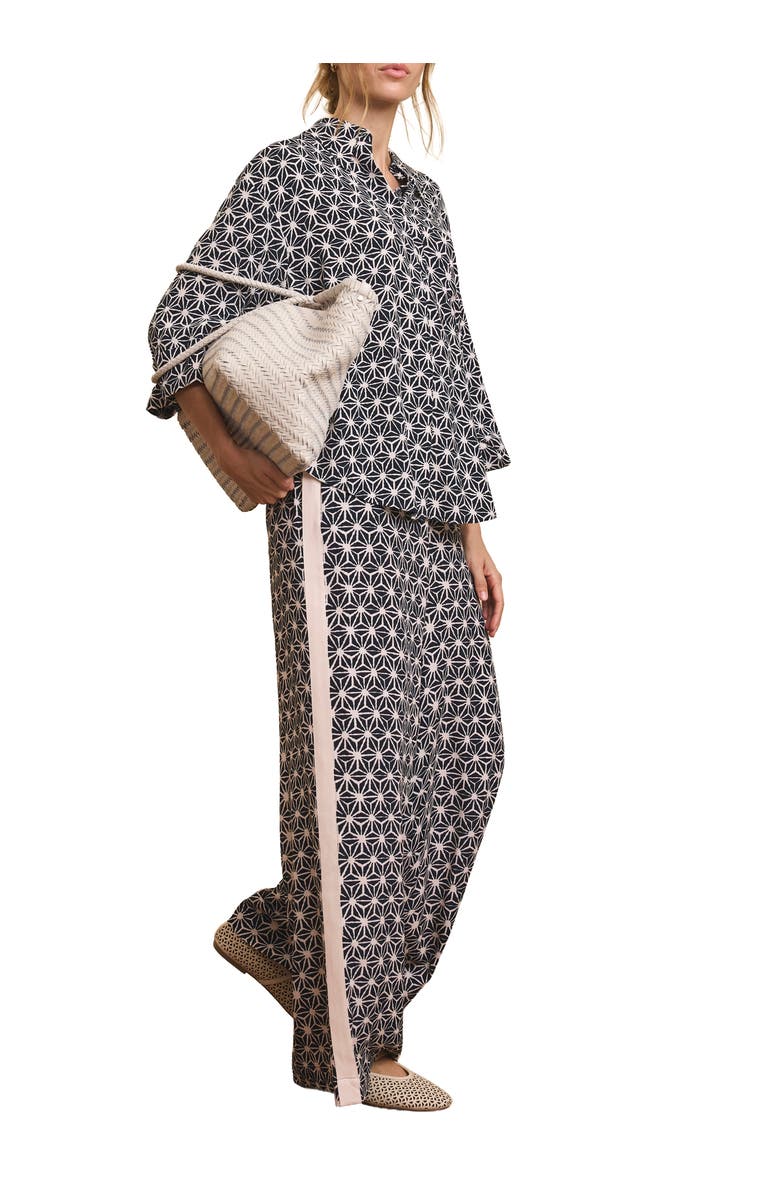 MINT VELVET Geometric Print Wide Trousers, Main, color, Blue