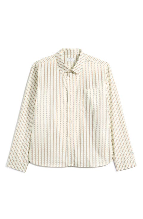 Binding Print Pearce Oversize Button-Up Shirt