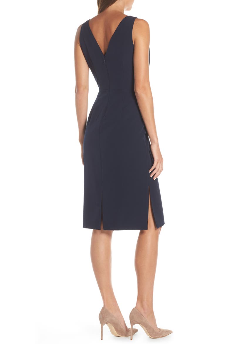 Asymmetrical Button Front Dress, Alternate, color, NAVY