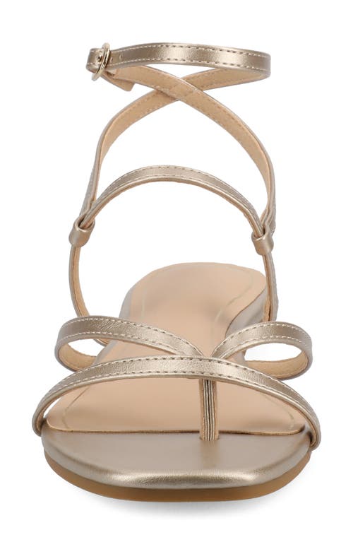 Journee Collection Serissa Ankle Strap Sandal In Champagne