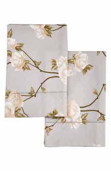 MELANGE HOME Rose Cotton Pillowcase Set