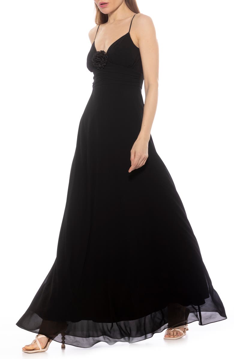 Alexia Admor Layla Rosette Maxi Dress, Alternate, color, 