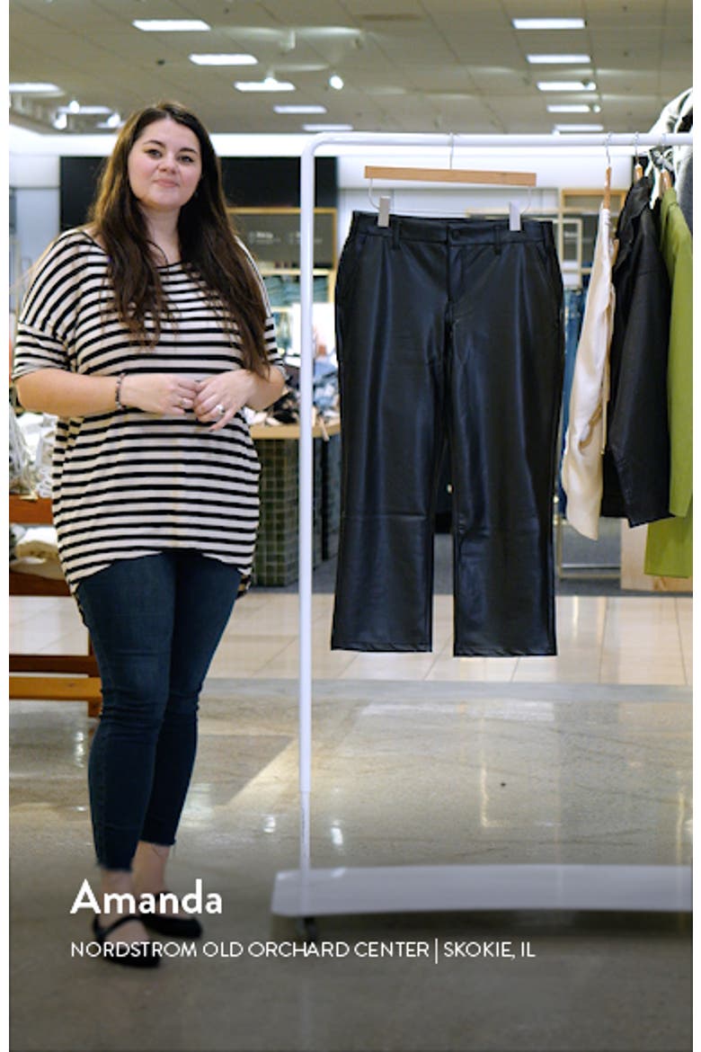 Faux Leather Straight Leg Ankle Pants video