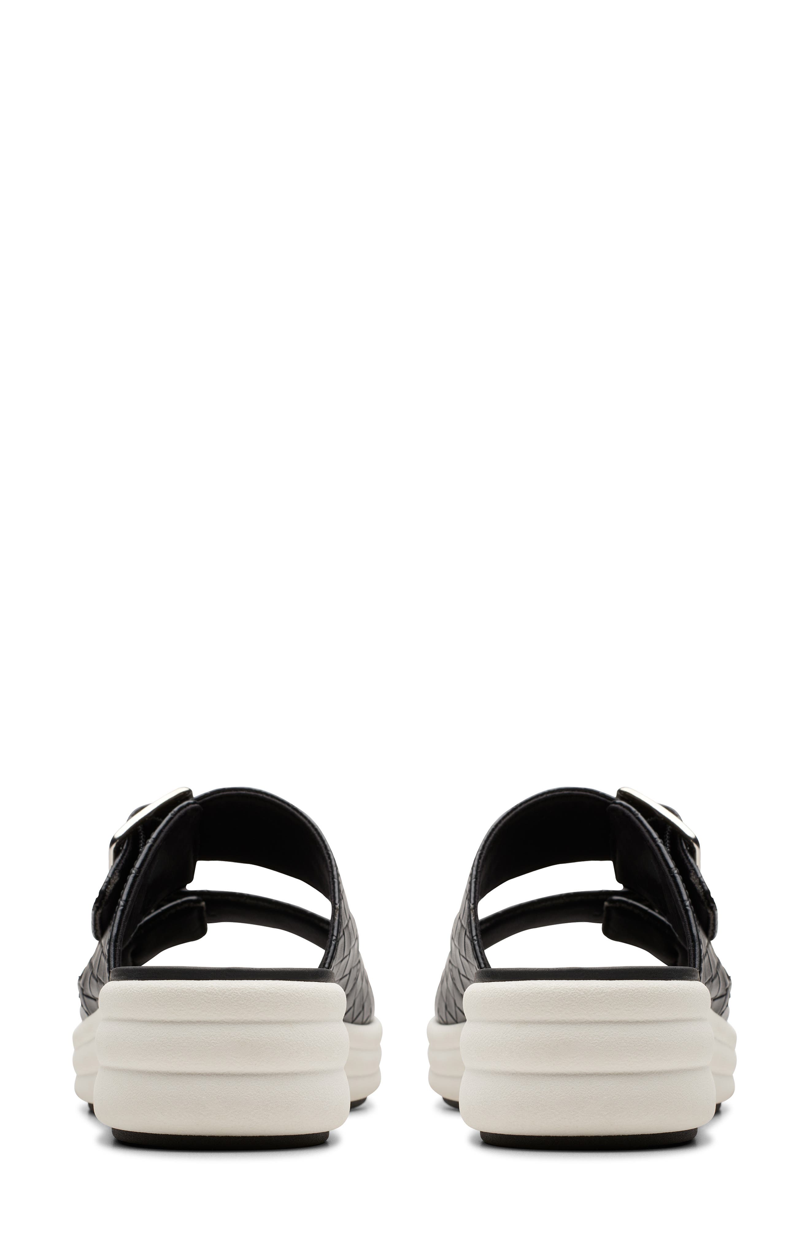Clarks<sup>®</sup> Drift Buckle Slide Sandal, Alternate, color, Black Woven