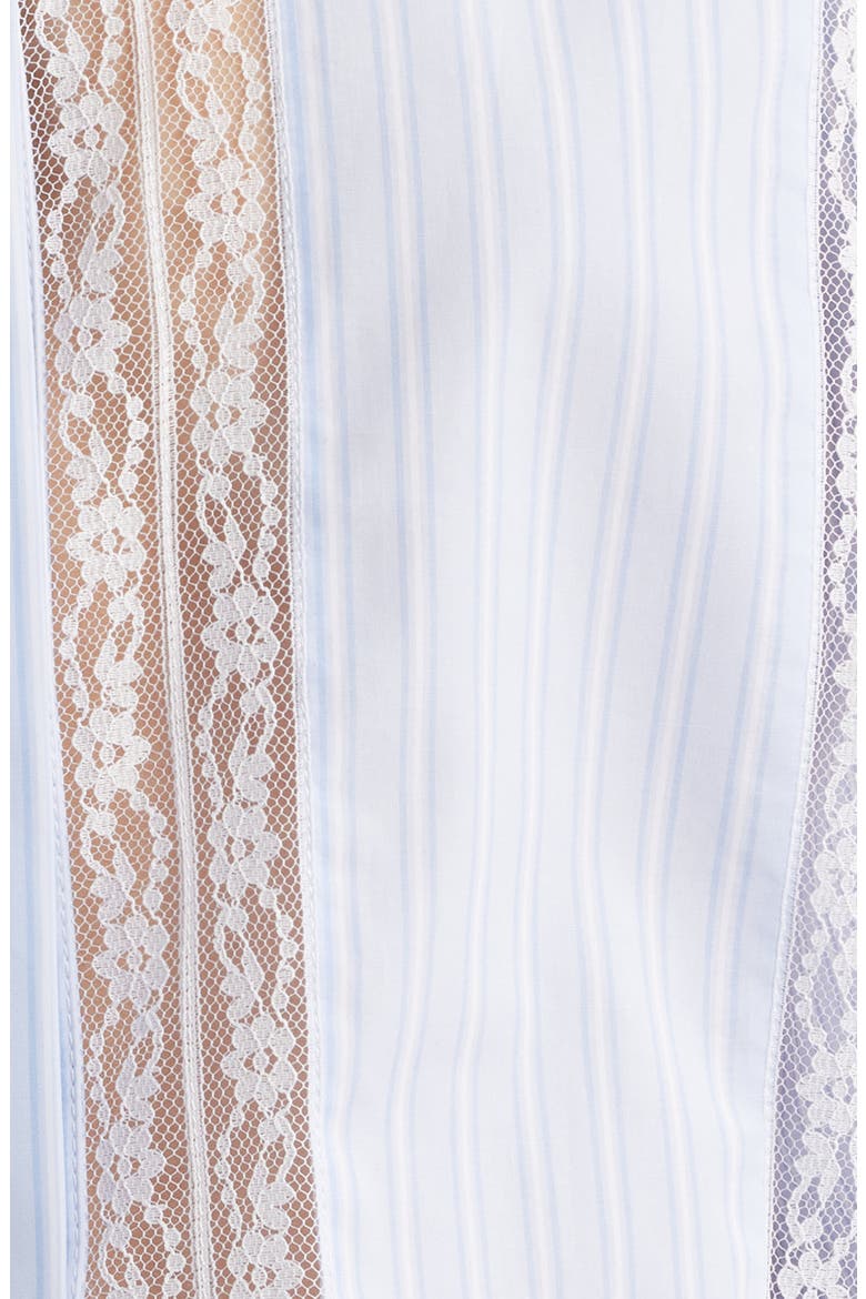 Delano Lace Panel Woven Shirt, Alternate, color, SKY LAGOON