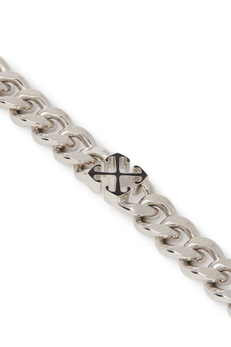 Men's Enamel Arrow Bracelet, Alternate, color, Silver