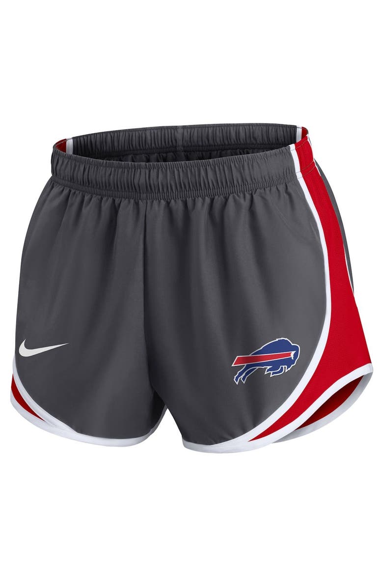 Women's Nike Charcoal Buffalo Bills Plus Size Logo Performance Tempo Shorts, Alternate, color, Charcoal