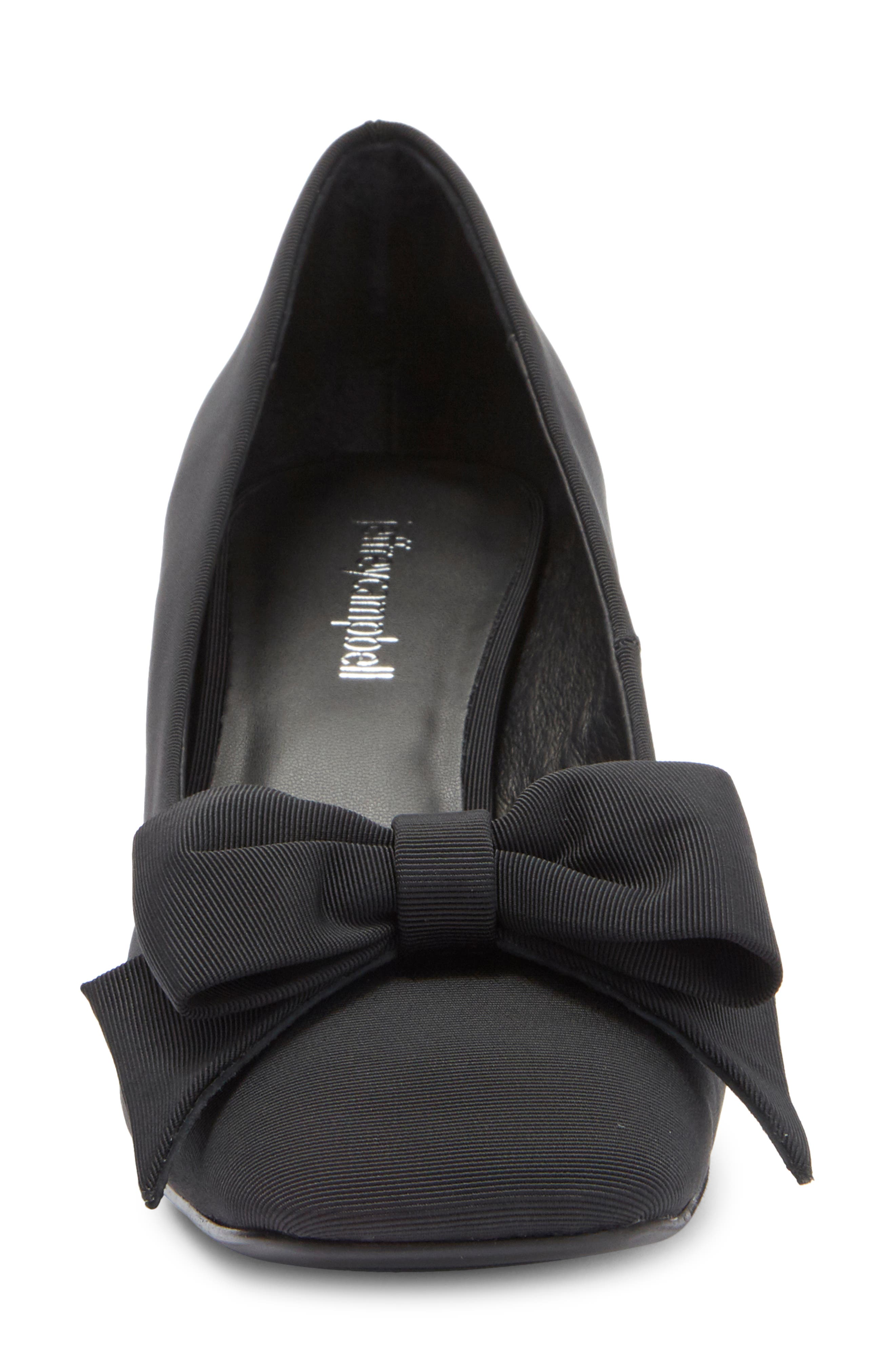 Jeffrey Campbell Anneliese Bow Pump, Alternate, color, Black Faille