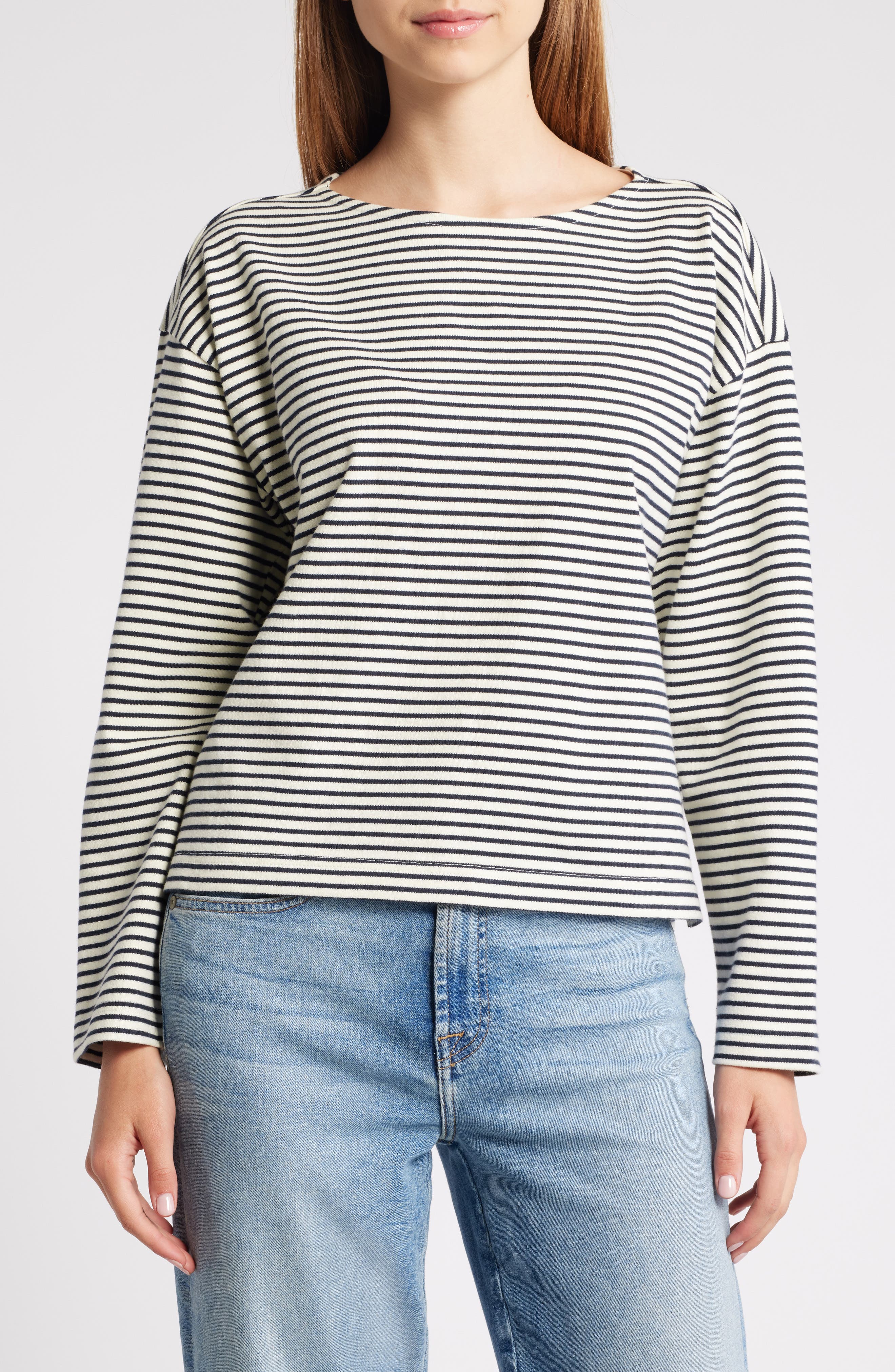 Rails Macy Stripe Long Sleeve Cotton T-Shirt