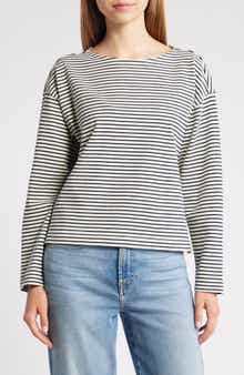 Rails Macy Stripe Long Sleeve Cotton T-Shirt