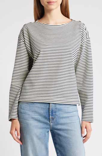 Rails Macy Stripe Long Sleeve Cotton T-Shirt