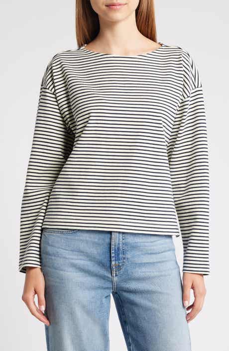 Rails Macy Stripe Long Sleeve Cotton T-Shirt