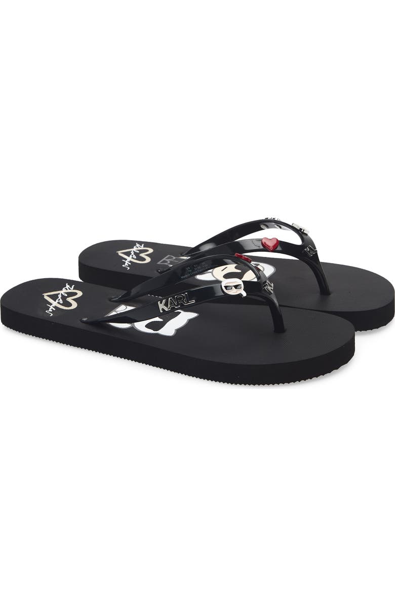 KARL LAGERFELD PARIS Zemi Flip Flop Sandal, Main, color, Black