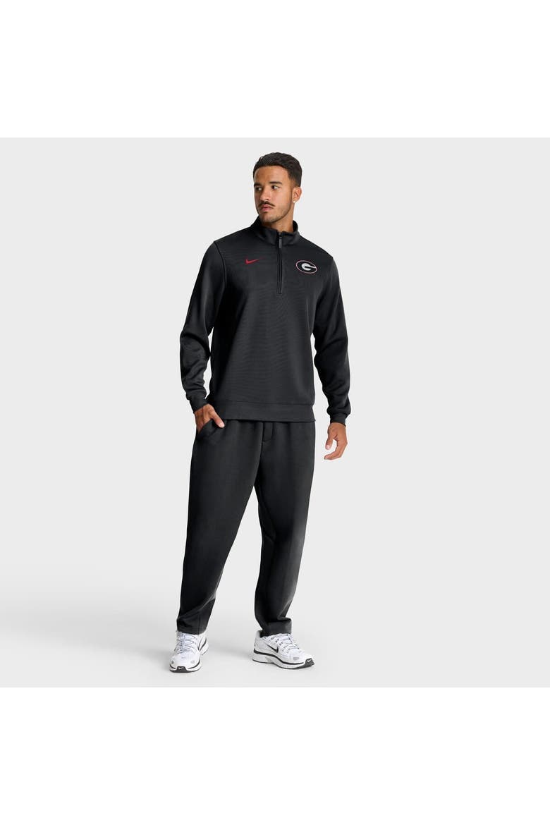 Men's Nike Black Georgia Bulldogs 2025 Coaches Premium Dri-FIT Half-Zip Pullover, Alternate, color, Black