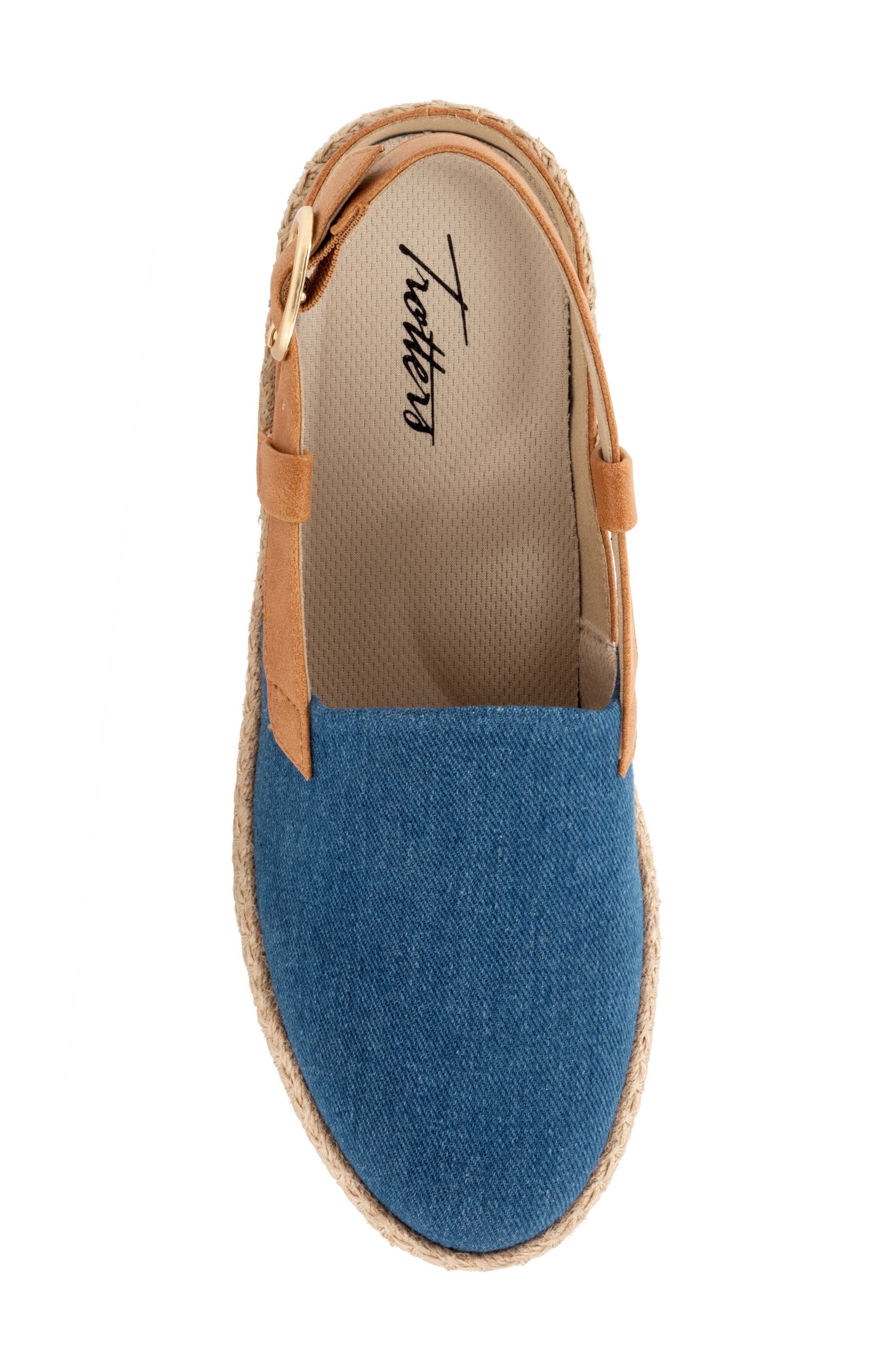 Paisley Slingback Espadrille Flat - Multiple Widths Available, Alternate, color, BLUE JEAN TEXTILE