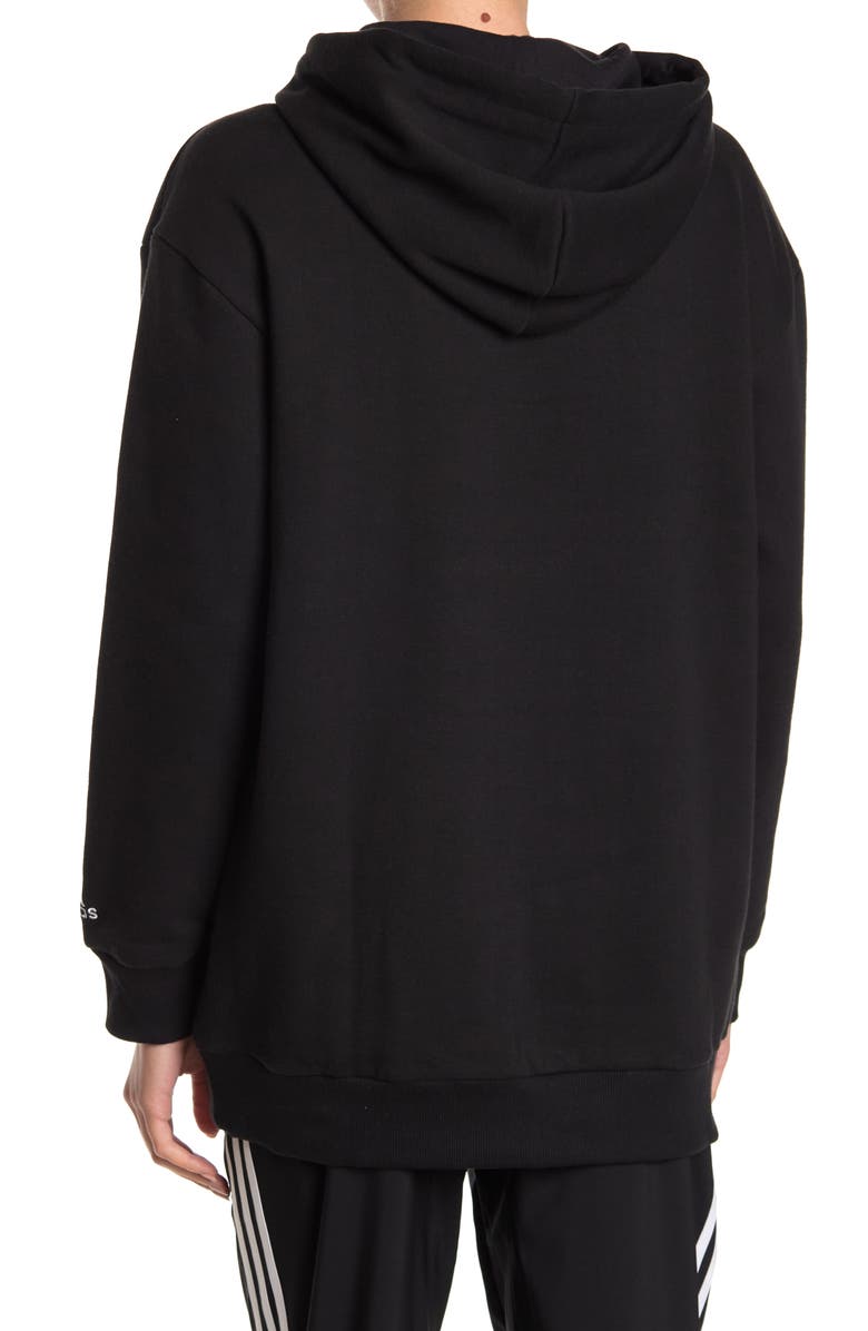 adidas Drawstring Logo Hoodie, Alternate, color, 