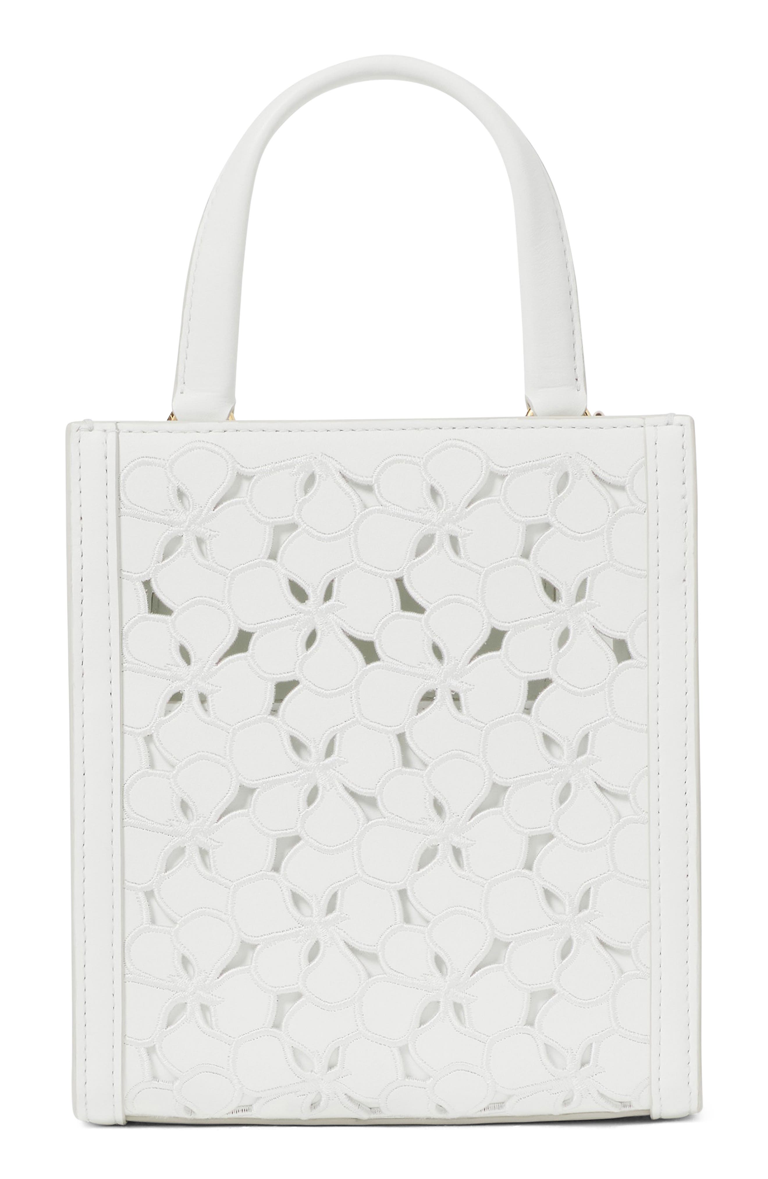 Kate Spade New York mini manhattan eyelet leather crossbody bag, Alternate, color, 