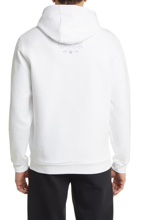 Shop Hugo Boss Boss X Nfl Touchback Graphic Hoodie In Buffalo Bills White