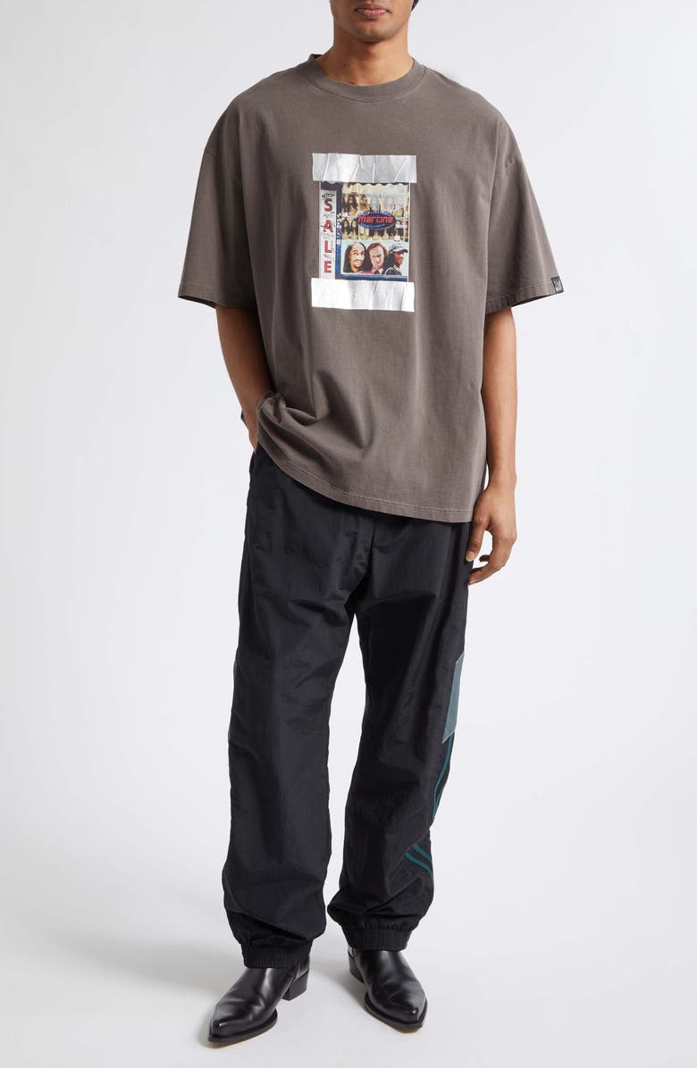 Martine Rose Oversize Cotton Graphic T-Shirt, Alternate, color, Brown Washed