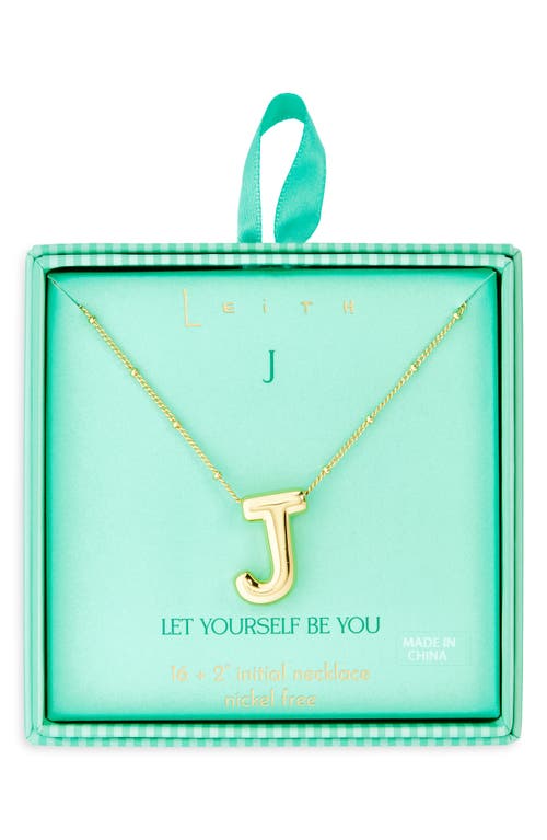 Leith 3d Initial Pendant Necklace In Gold