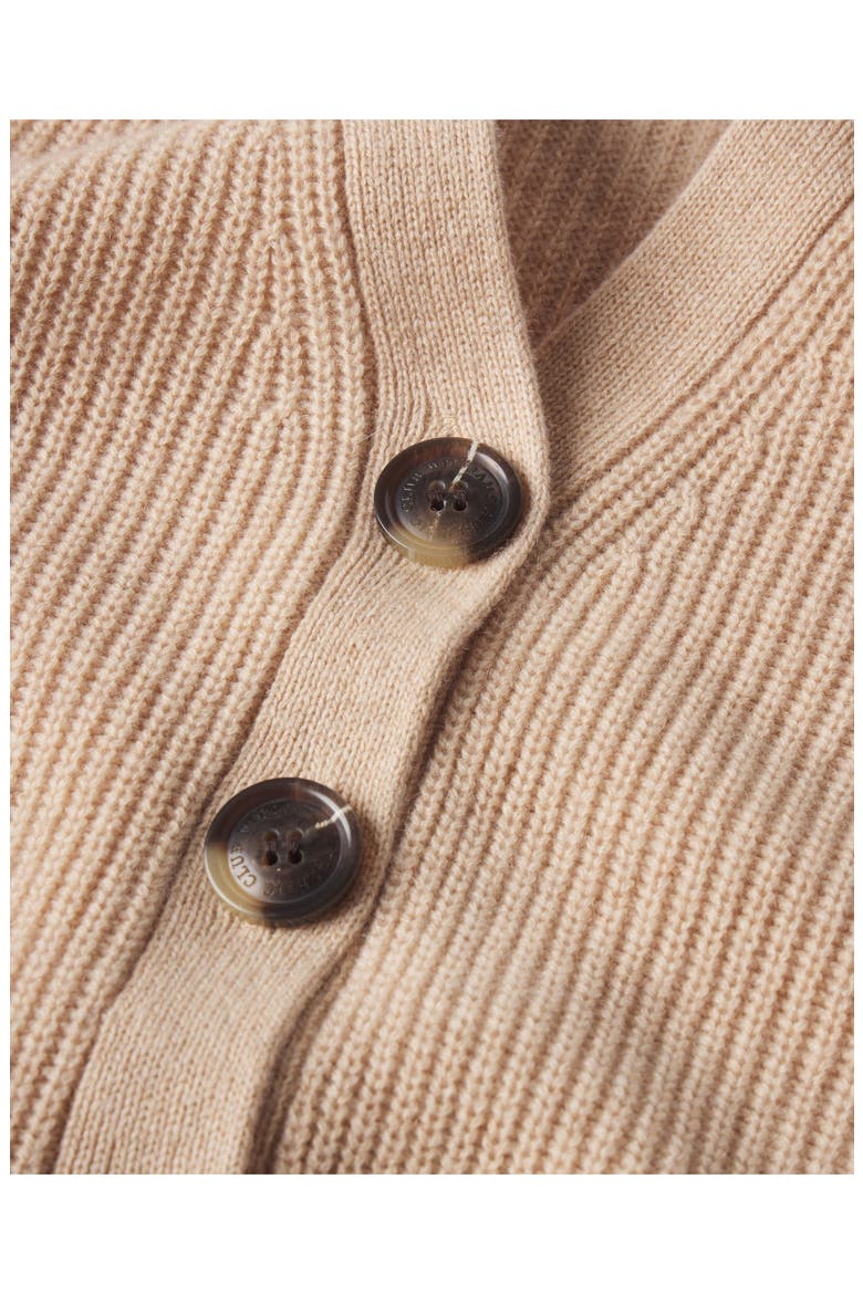 Emily Rib Cashmere Cardigan, Alternate, color, SAND BEIGE