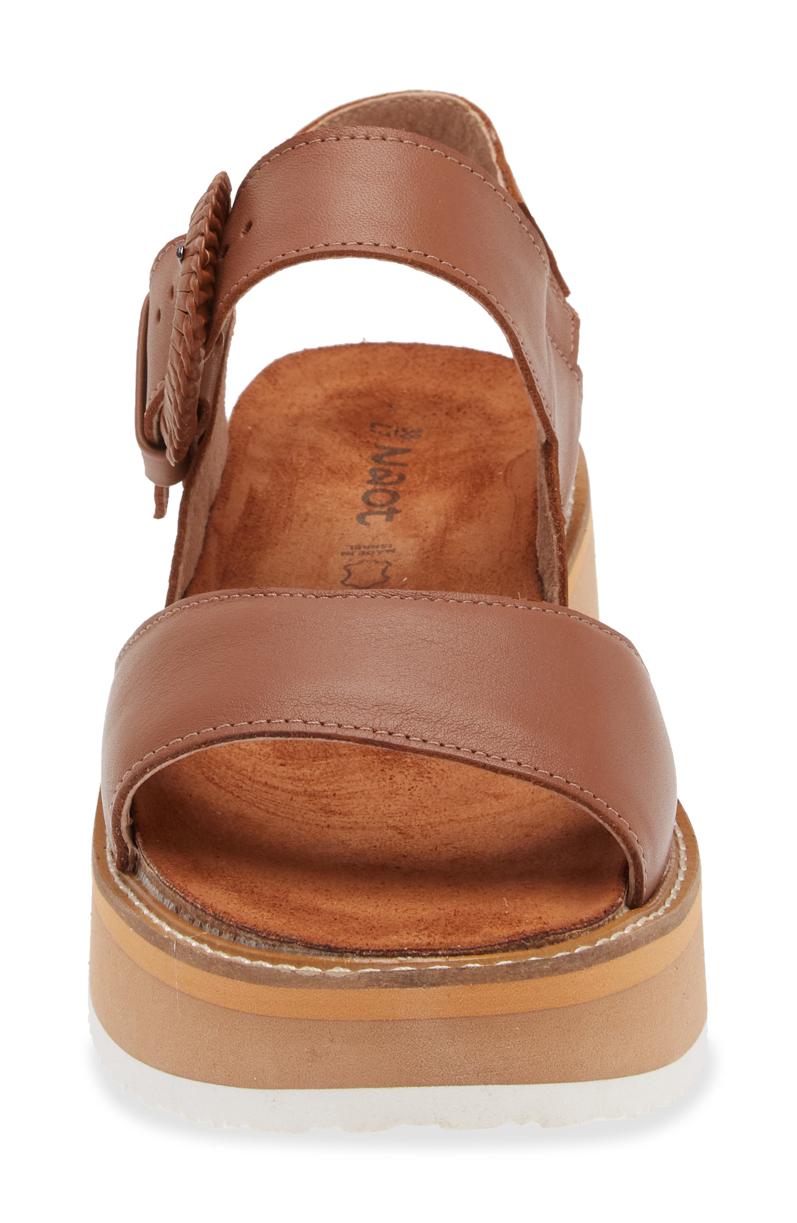 Crepe Platform Sandal, Alternate, color, CARAMEL LEATHER