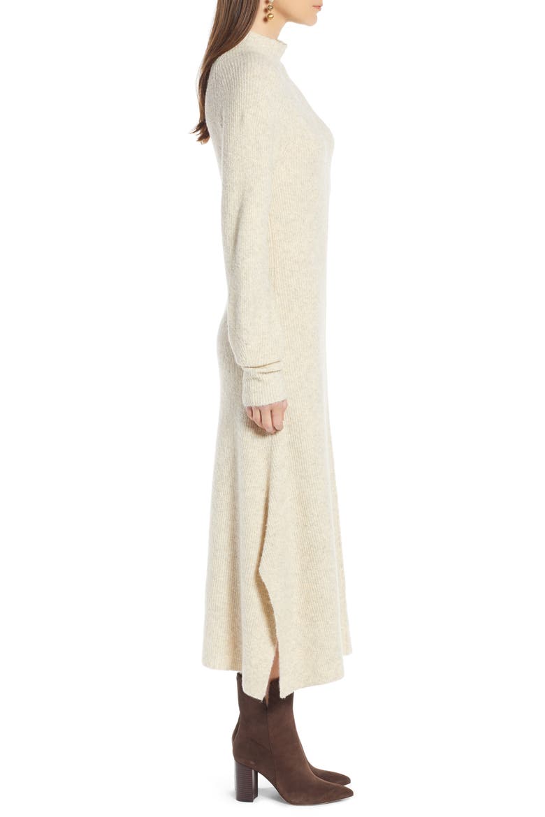 Mock Neck Maxi Sweater Dress (Nordstrom Exclusive), Alternate, color, BEIGE OATMEAL HEATHER