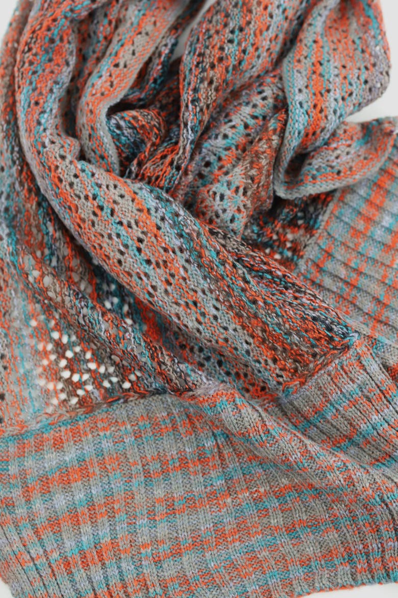 Marble Knit Scarf, Alternate, color, Netural Combo