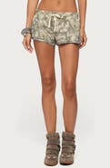 EDIKTED Harlie Camo French Terry Shorts