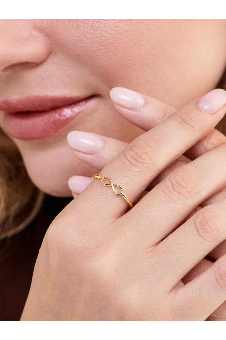 Infinity Ring in 14K Gold, 4mm, Alternate, color, Gold