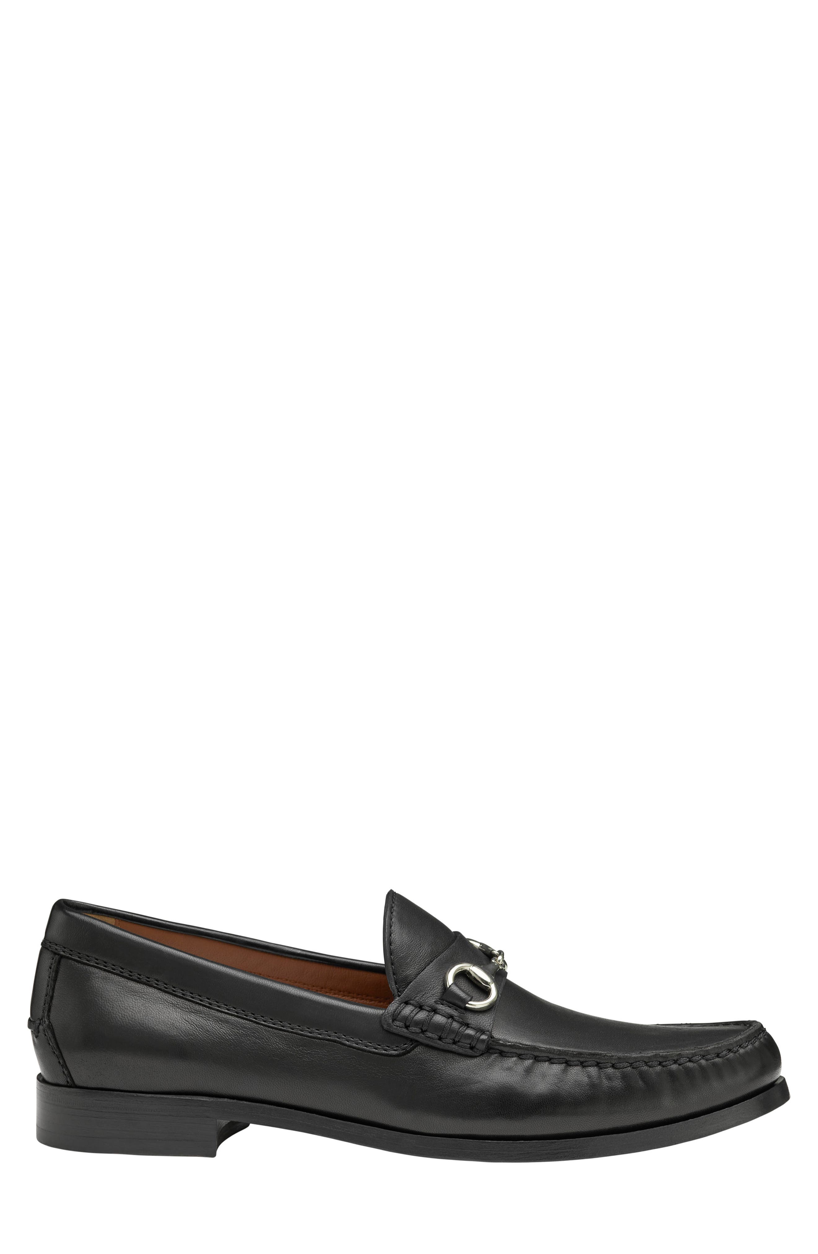 Johnston 
Murphy Baldwin Bit Loafer, Alternate, color, Black Sheepskin