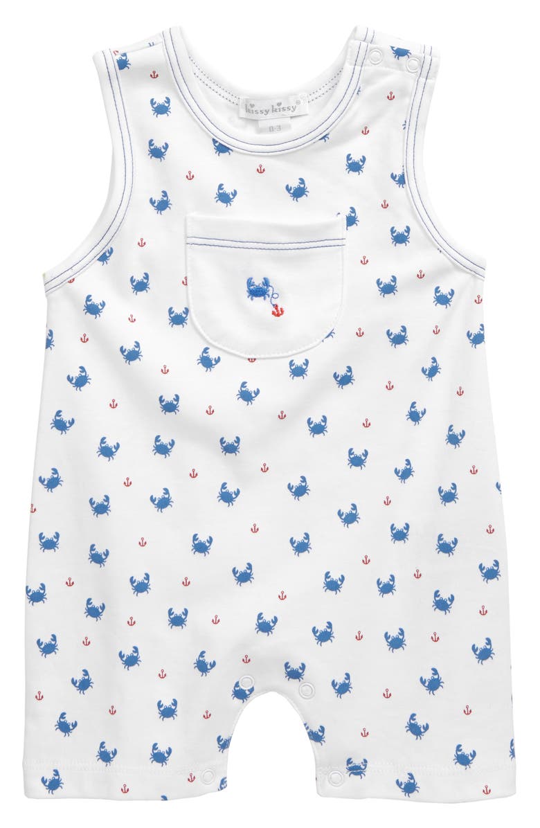 Kissy Kissy Crab Craze Romper, Main, color, 