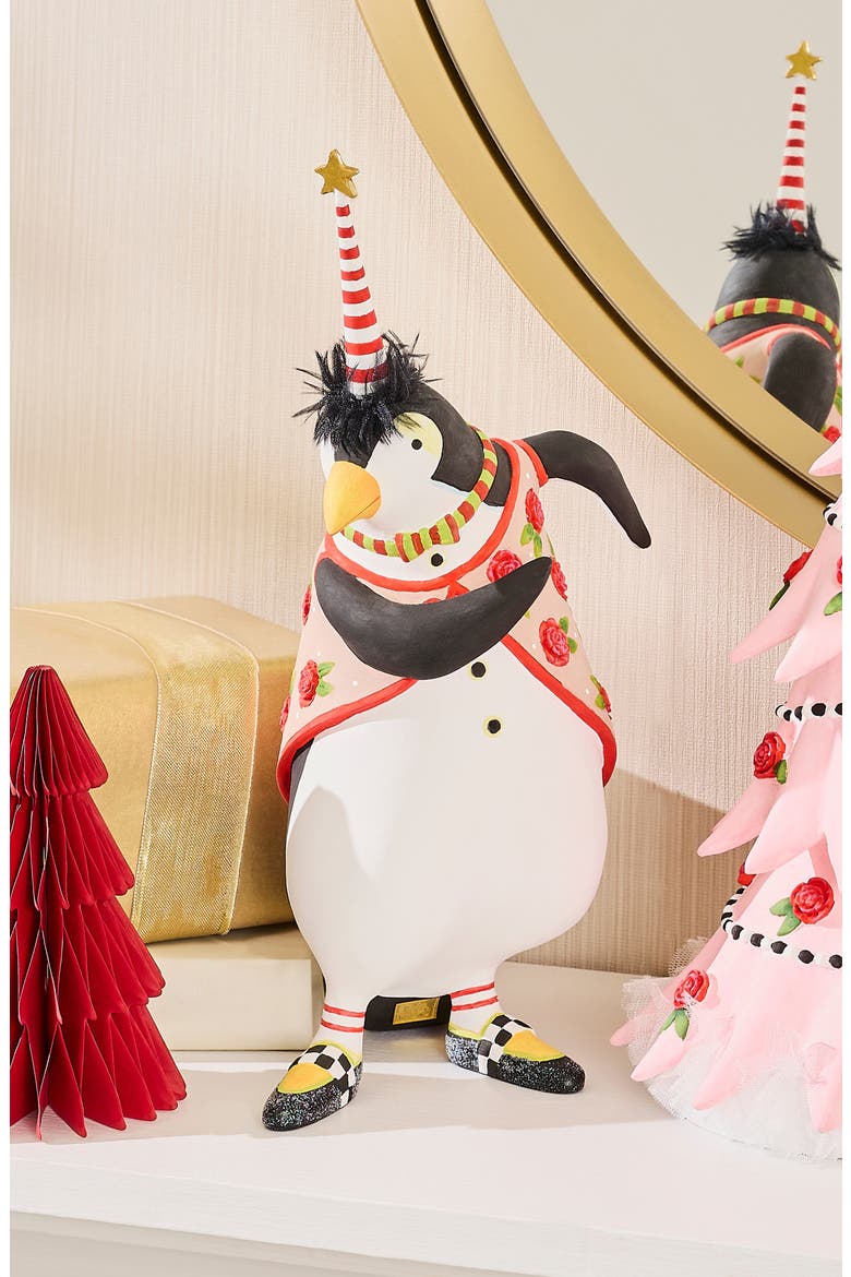 Patience Brewster Thaddeus Penguin Ornament, Alternate, color, BLACK