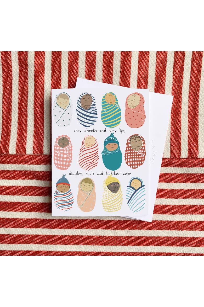 New Baby Greeting Cards "Rosy Cheeks And Tiny Lips", Alternate, color, Multi-Pack