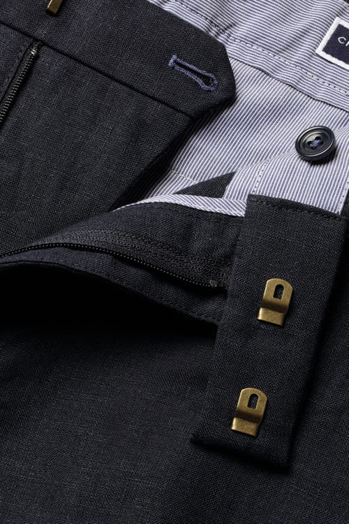 Charles Tyrwhitt Linen Shorts In Black