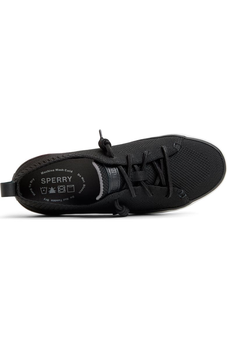Sperry Crest Vibe Knit Sneaker, Alternate, color, Black Textile Woven